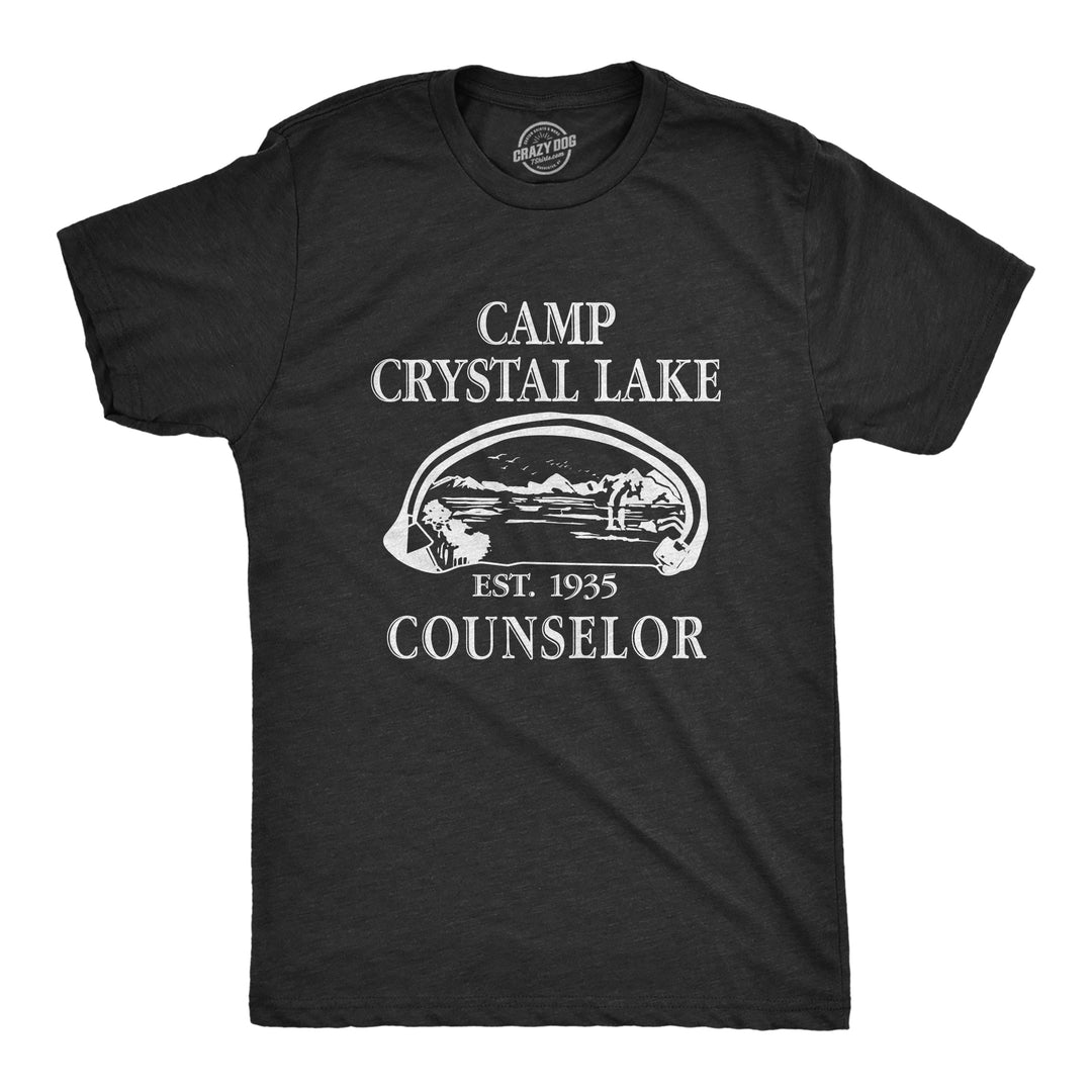 Funny Black Camp Crystal Lake Mens T Shirt Nerdy Halloween TV & Movies Camping Retro Tee