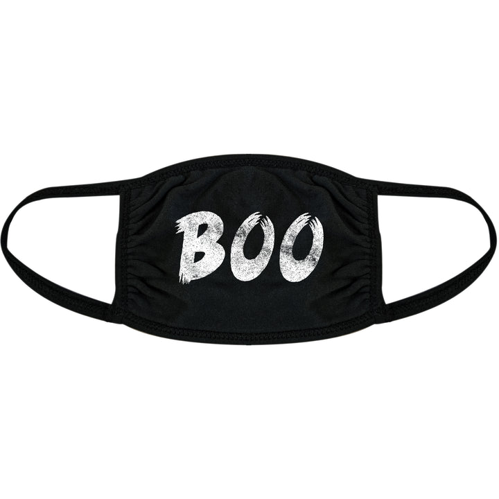 Funny Black Boo Face Mask Nerdy Halloween Tee