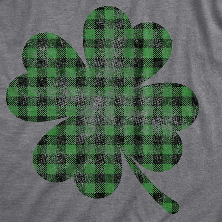 Buffalo Plaid Shamrock Men's T Shirt