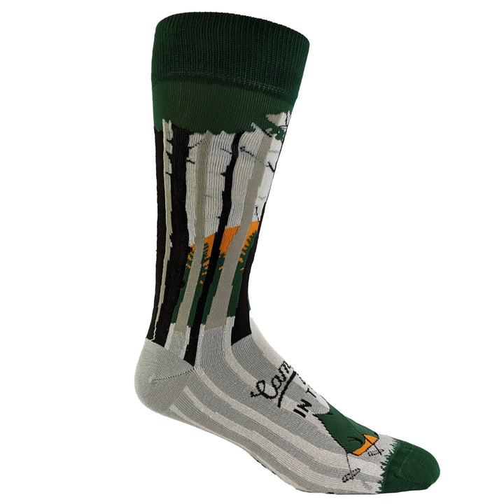 Mens Funny Camping Socks With Awesome Graphics Hiking Socks For Men