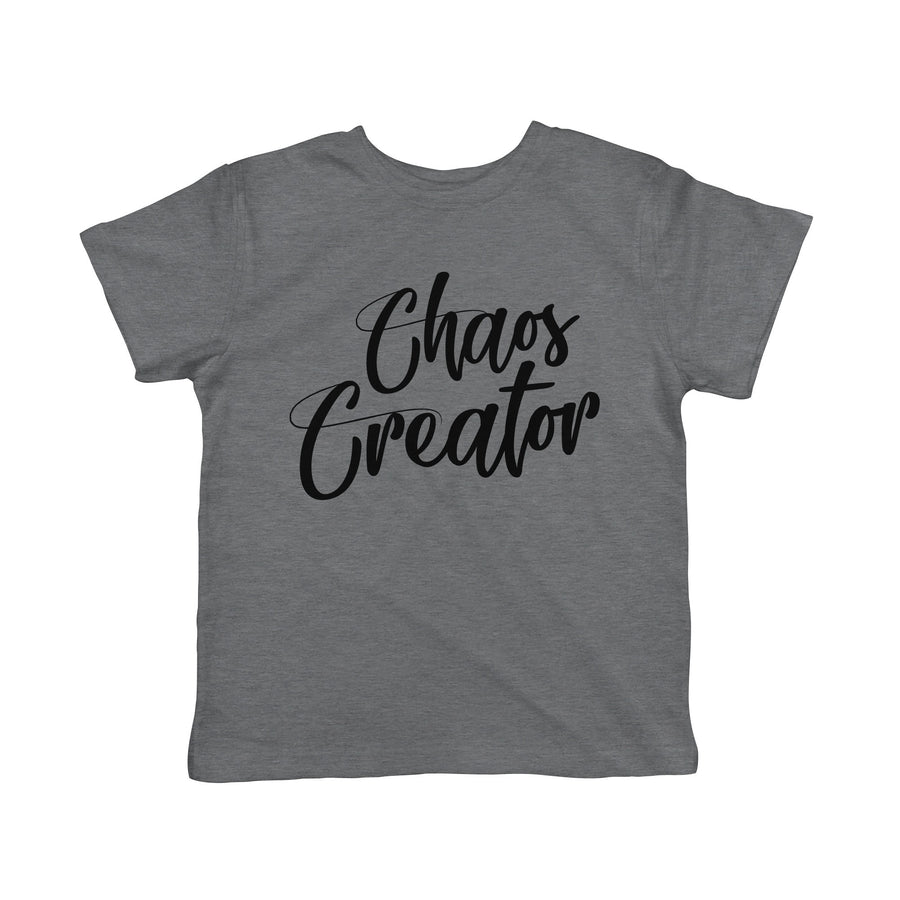 Funny Dark Heather Grey Chaos Creator Toddler T Shirt Nerdy Tee