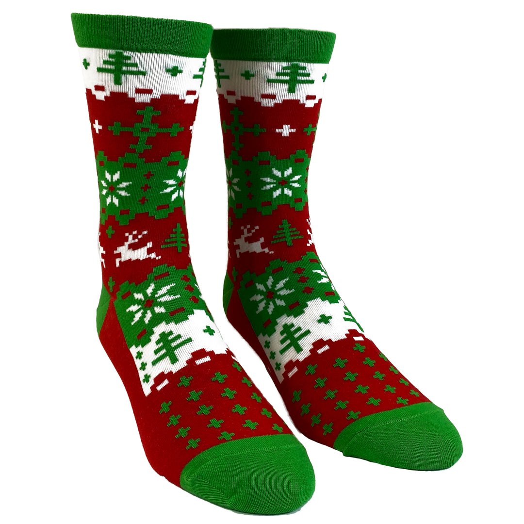 Womens Ugly Christmas Sweater Socks