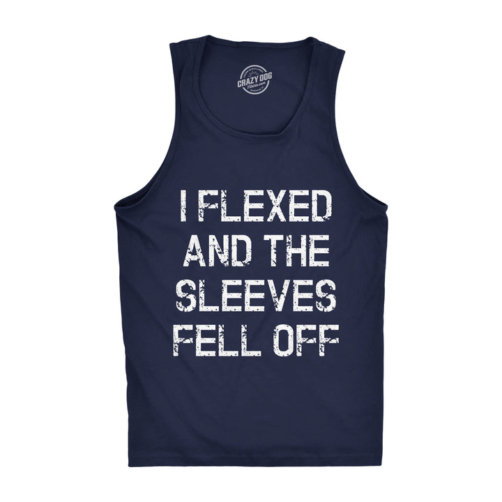 Funny Navy Mens Tank Top Nerdy Fitness Tee