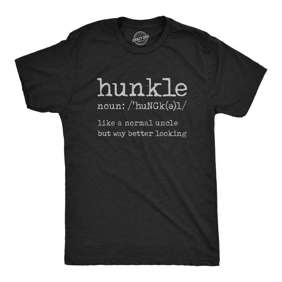 Funny Heather Black - Hunkle Hunkle Mens T Shirt Nerdy Uncle Tee