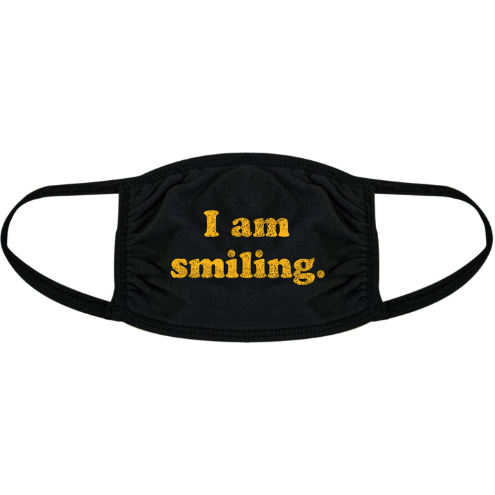 Funny Black I Am Smiling Face Mask Nerdy Motivational Tee