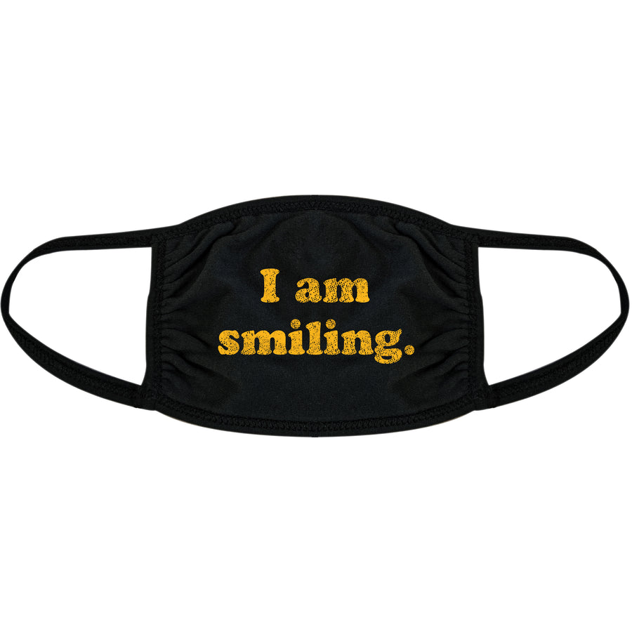 Funny Black I Am Smiling Face Mask Nerdy Motivational Tee