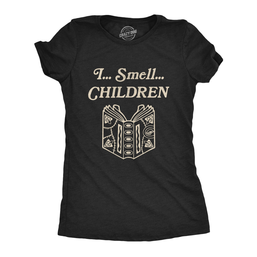 Funny Heather Black I Smell Children Womens T Shirt Nerdy Halloween TV & Movies Tee