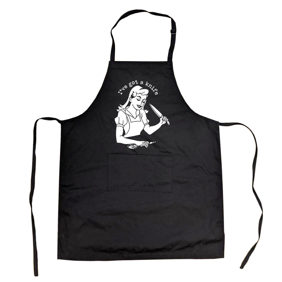 Funny Black I Got A Knife Apron Nerdy Mother's Day Food Tee