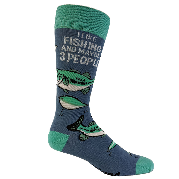 Mens I Like Fishing And Maybe 3 People Socks