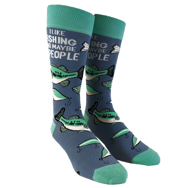 Mens I Like Fishing And Maybe 3 People Socks