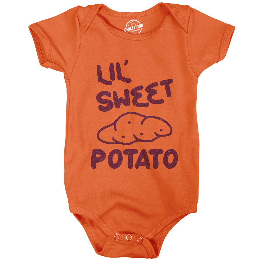 Funny Orange Lil Sweet Potato Onesie Nerdy Thanksgiving Food Tee