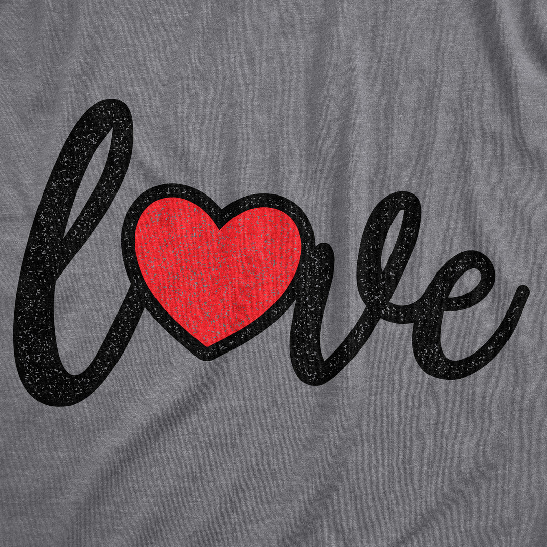 Love Heart Script Women's T Shirt