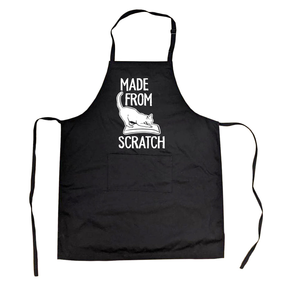 Funny Black Made From Scratch Apron Nerdy Cat Food Tee