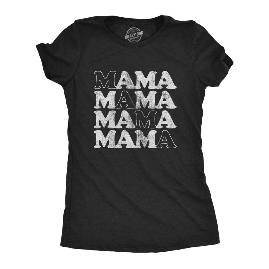 Funny Heather Black Mama Womens T Shirt Nerdy Mother's Day Tee