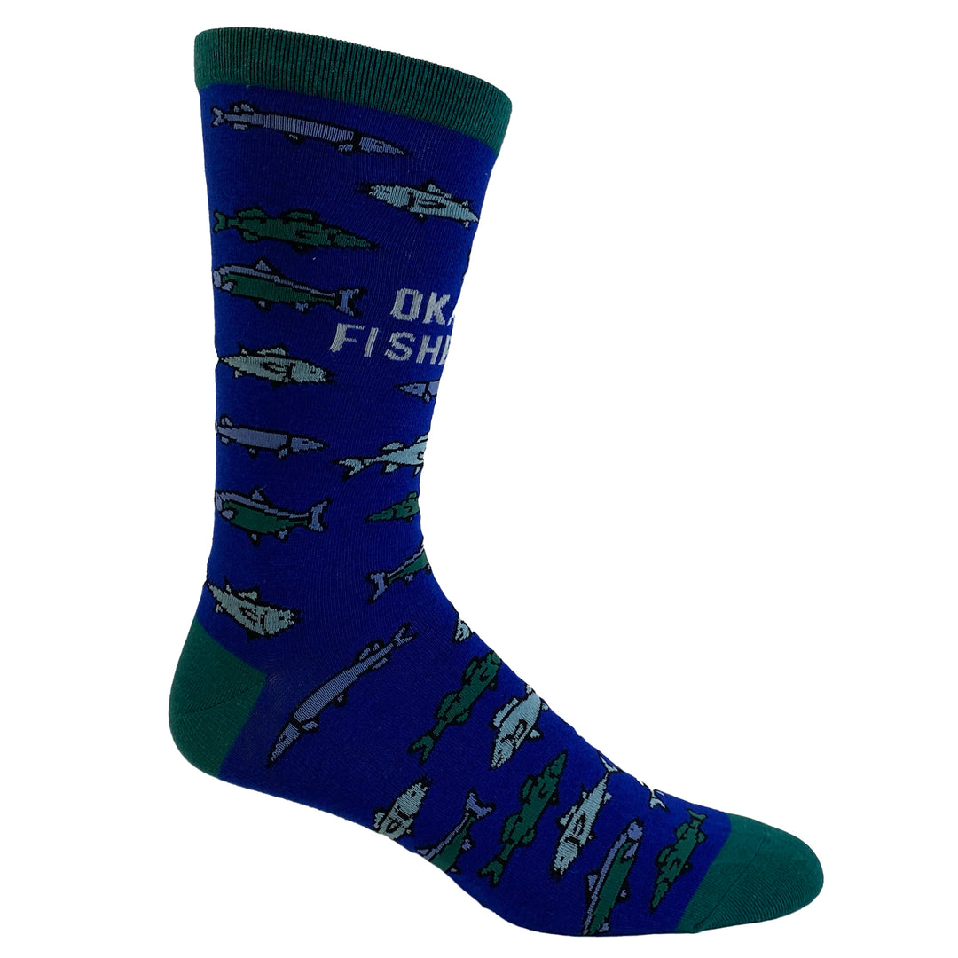 World's Okayest Fisherman Socks