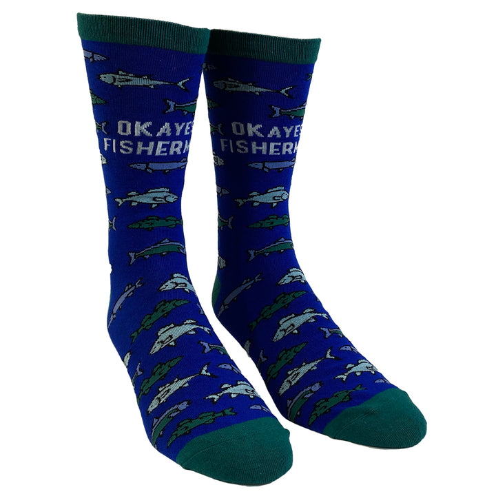 World's Okayest Fisherman Socks