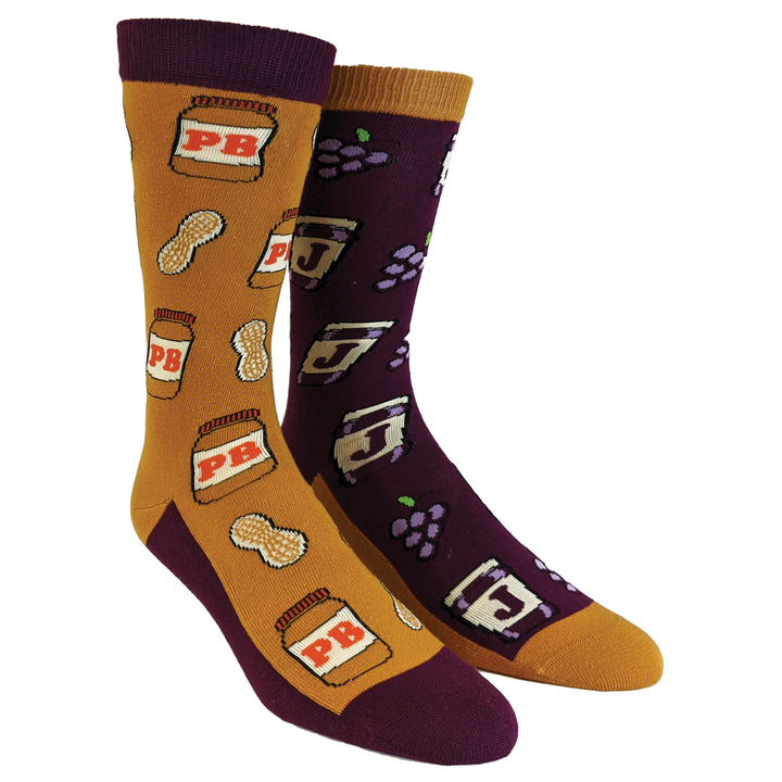 Funny PB And J Peanut Butter And Jelly Sock Nerdy Food Tee