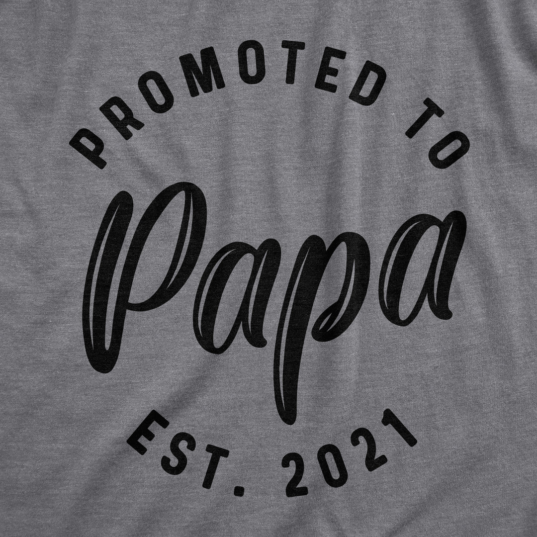 Crazy Dog Mens Shirts Promoted To Papa Grandpa or Uncle 2024 2023 2022 and 2021 Funny Fathers Day Tees