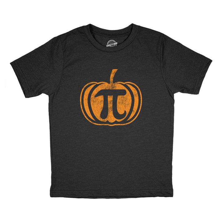 Funny Heather Black Pumpkin Pi Youth T Shirt Nerdy Thanksgiving Nerdy Food Tee