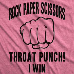 Sarcastic Shirts Women, Shirts With Funny Sayings, Funny Womens Shirt,  Offensive Shirt for Women, Rock Paper Scissors Throat Punch -  Canada
