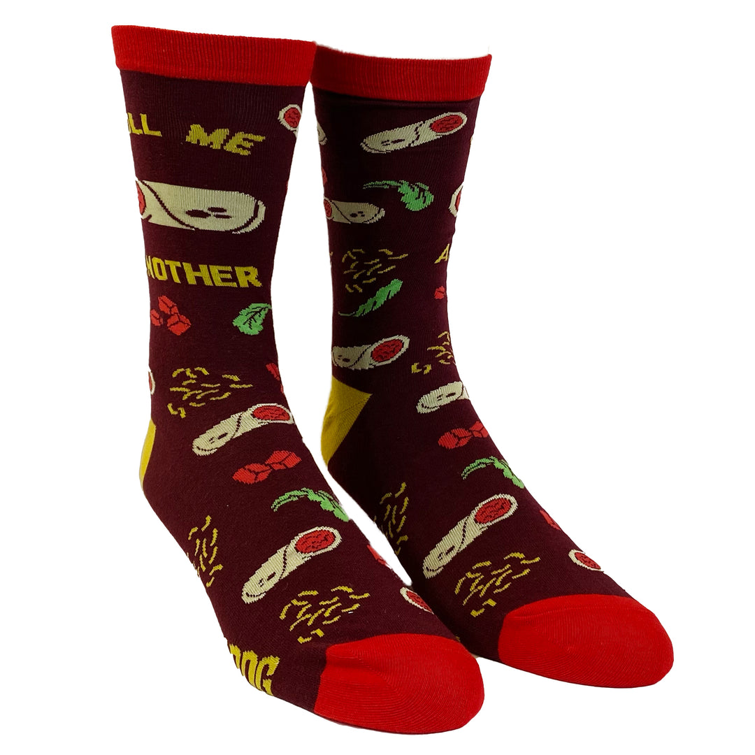 Mens Roll Me Another Burrito Socks