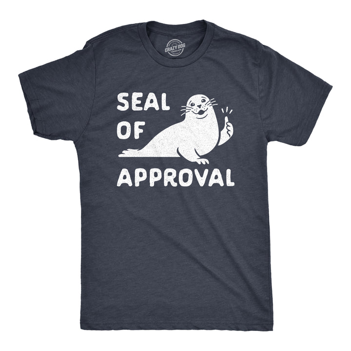 Funny Heather Navy Seal Of Approval Mens T Shirt Nerdy Animal Tee