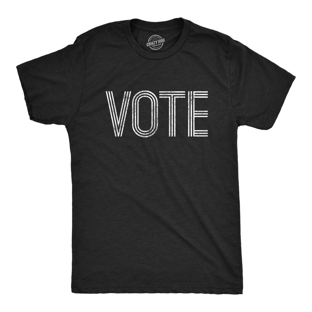 Funny Heather Black Vote Mens T Shirt Nerdy Political Tee