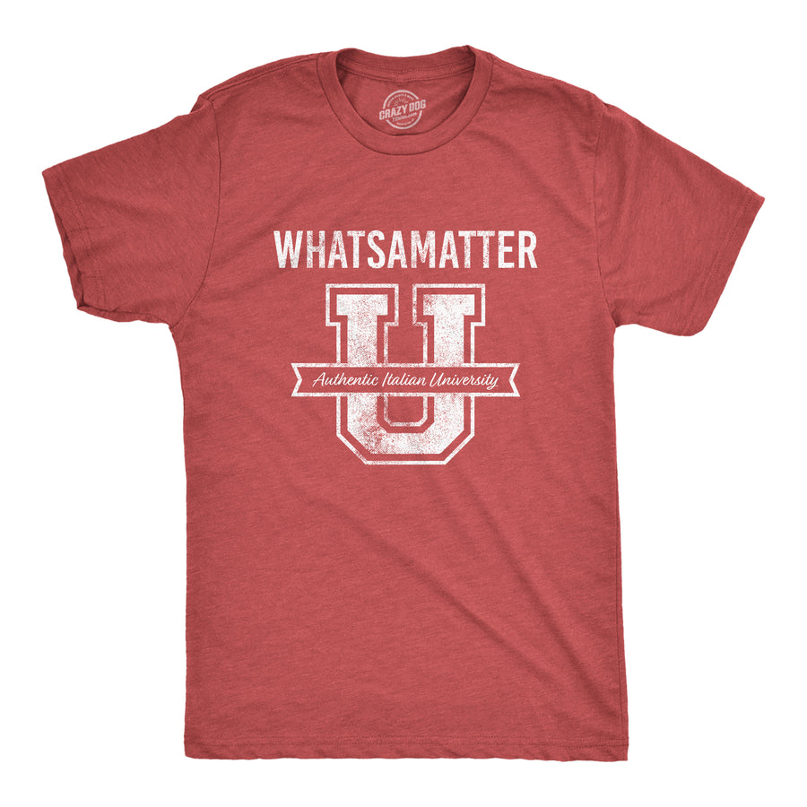 Funny Heather Red What's A Matter U Mens T Shirt Nerdy Teacher Tee