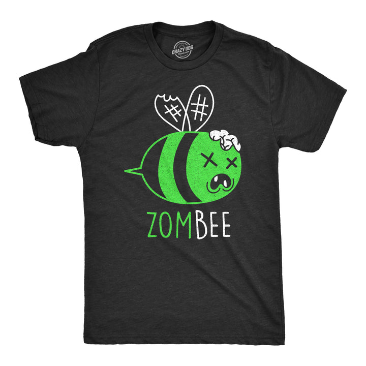 Funny Heather Black - Zombee Zombee Mens T Shirt Nerdy Halloween Zombie Tee