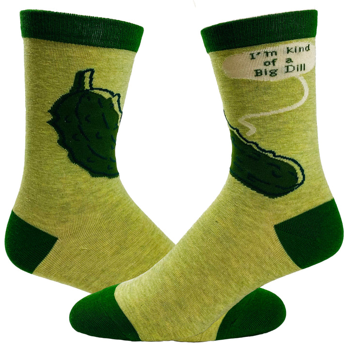 Funny Green Men's I'm Kind Of A Big Dill Sock Nerdy Food Tee