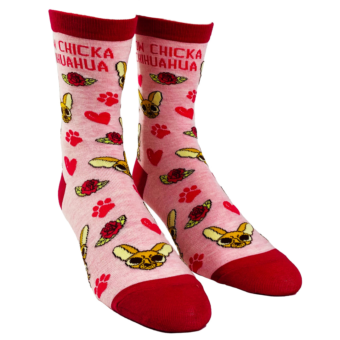 Women's Bow Chicka Chihuahua Socks