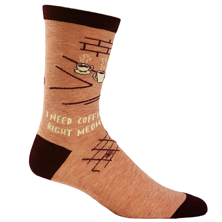 Women's I Need Coffee Right Meow Socks