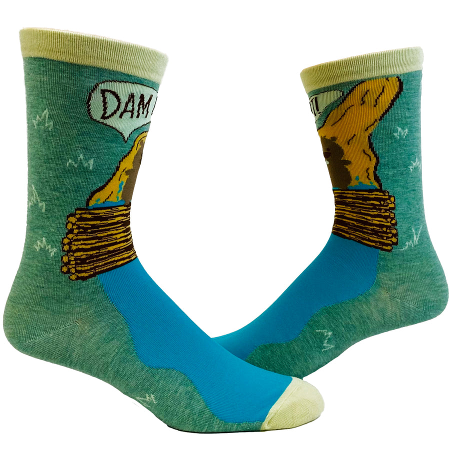 Funny Dam It Men's Dam It Sock Nerdy Animal Tee