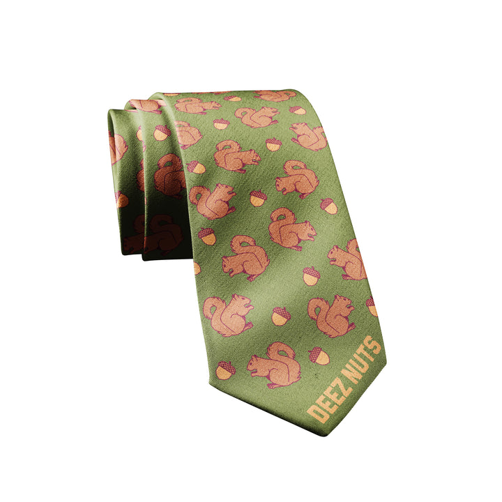 Funny Green Deez Nuts Squirrel Neck Tie Nerdy Sex Animal Tee