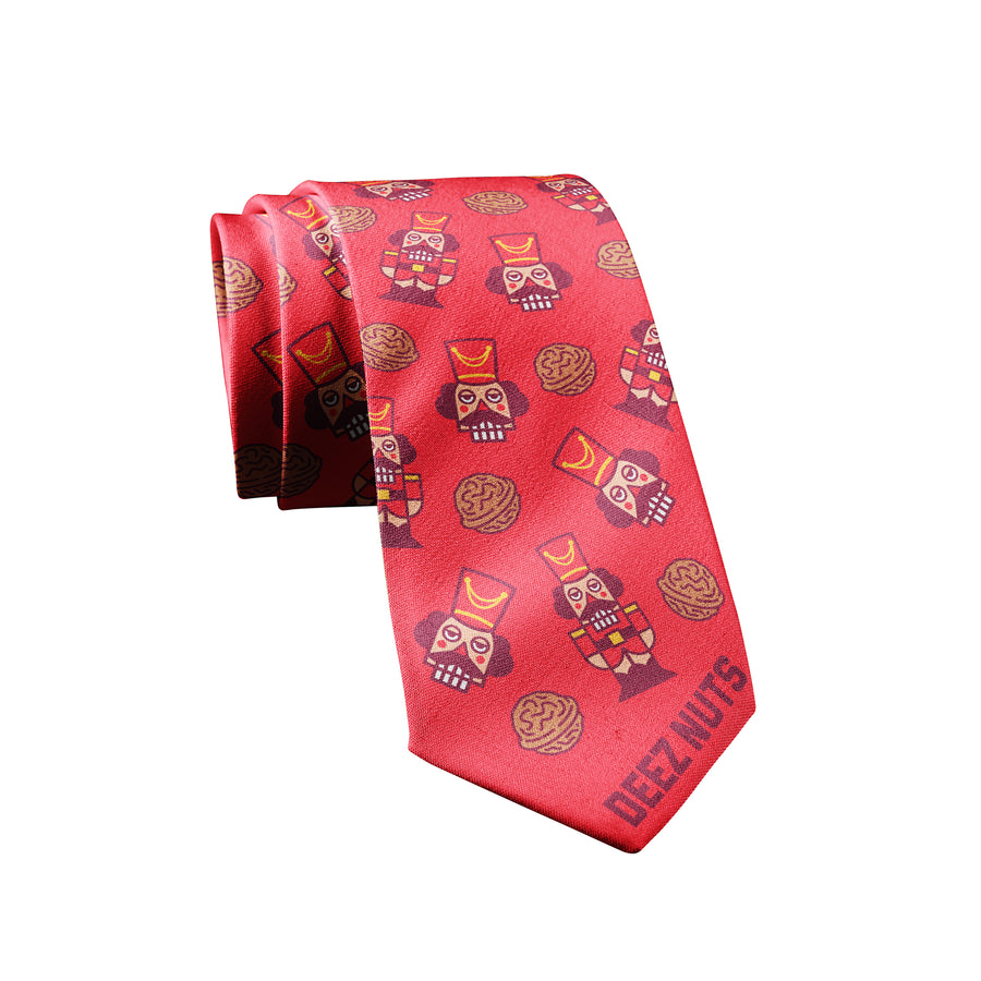 Funny Red Deez Nuts Nutcracker Neck Tie Nerdy Christmas Sex Tee