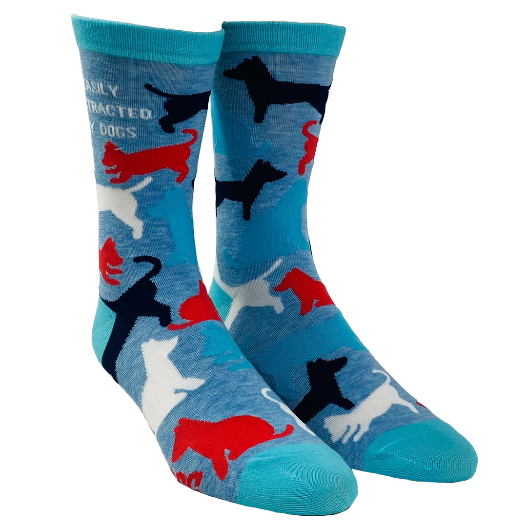 Women's Easily Distracted By Dogs Socks