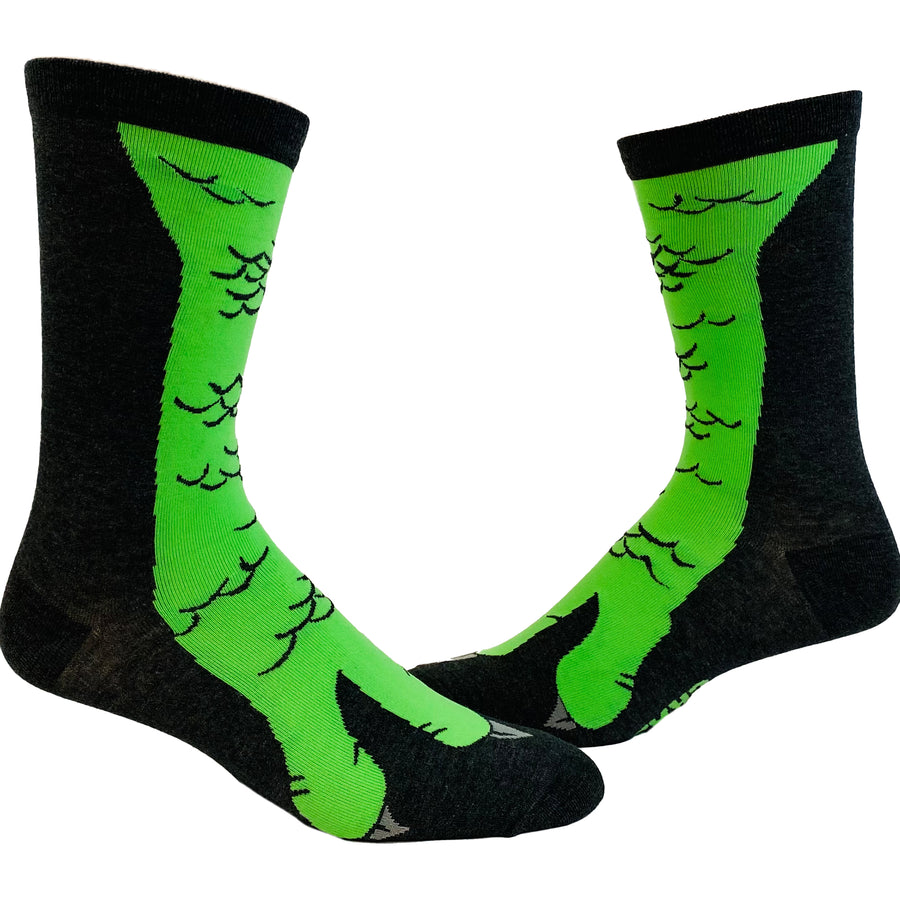 Funny Black Men's Dinosaur Foot Sock Nerdy Dinosaur Tee