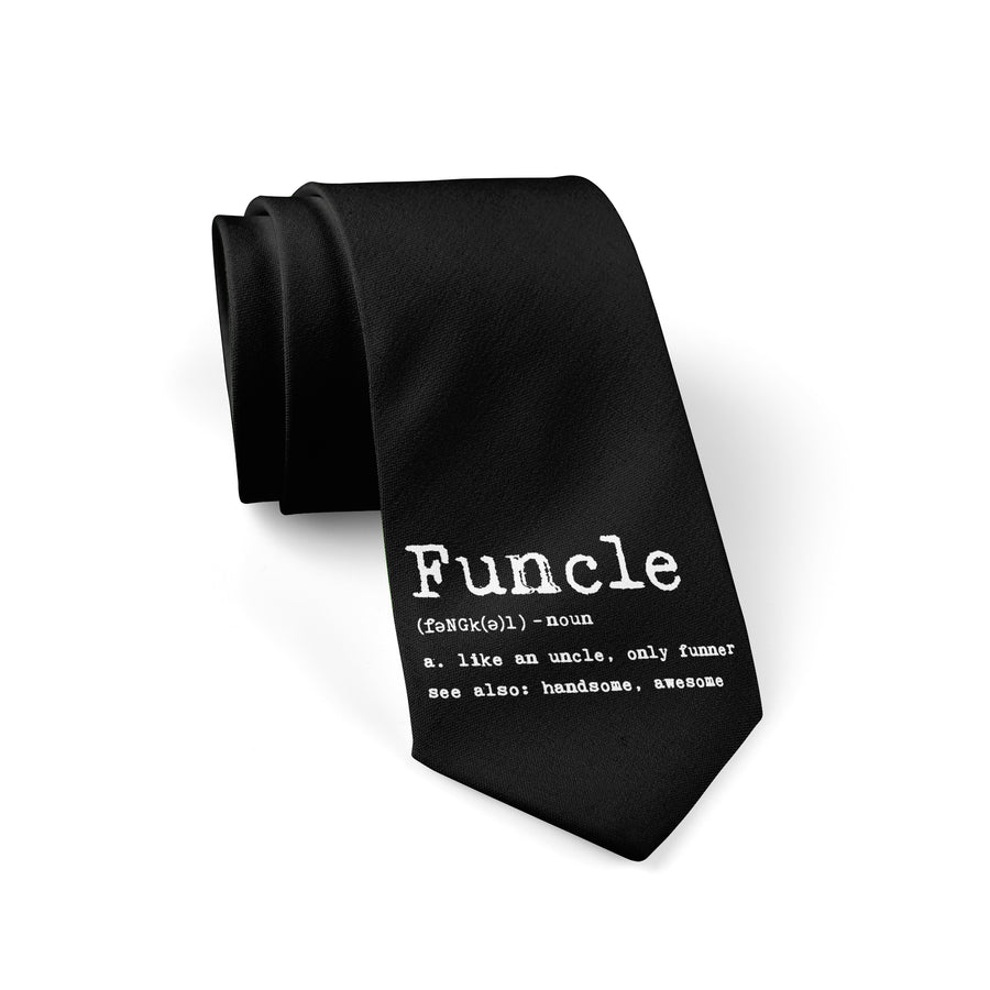 Funny Black Funcle Definition Neck Tie Nerdy Uncle Tee