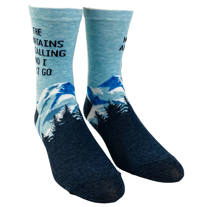 Men's The Mountains Are Calling And I Must Go Socks