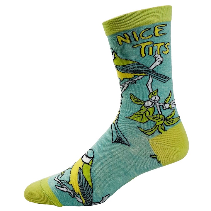 Men's Nice Tits Socks Funny Bird Watching Sarcastic Novelty Footwear