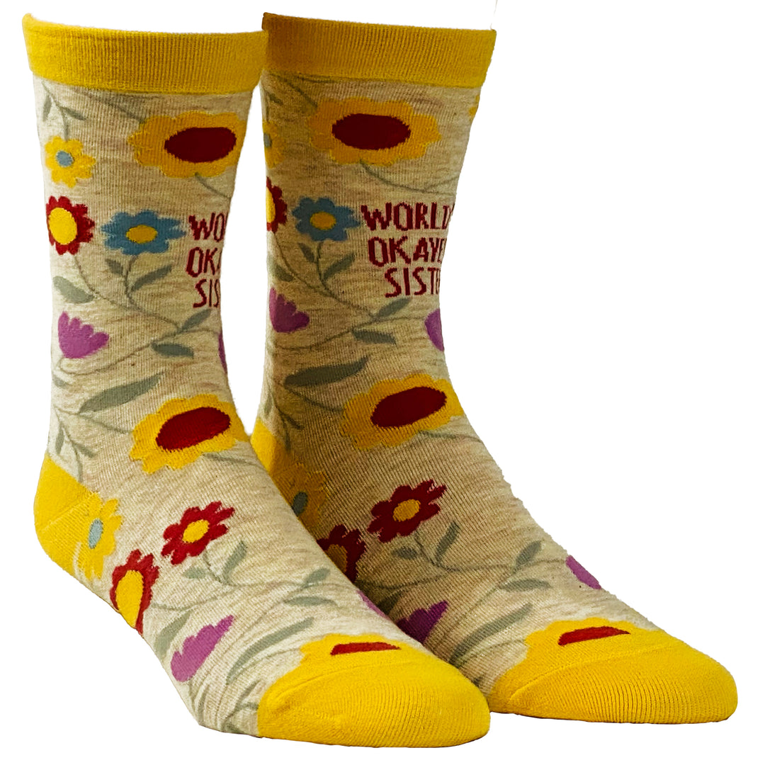 Womens World's Okayest Sister Socks