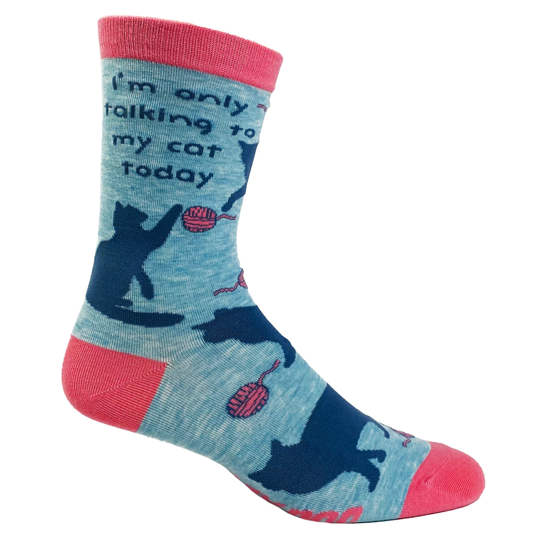 Women's I'm Only Talking To My Cat Today Socks