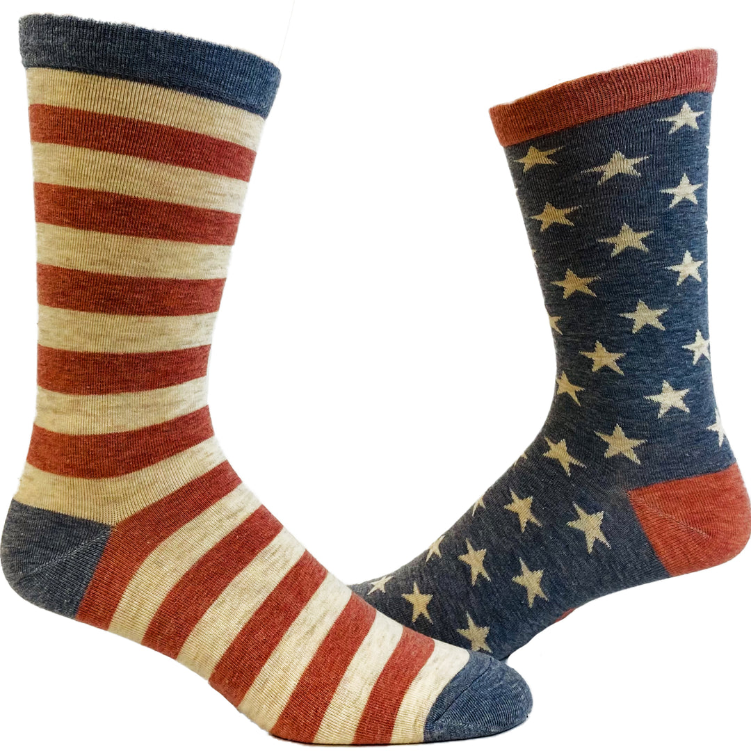 Funny Multi Women's Stars And Stripes Sock Nerdy Fourth Of July Tee