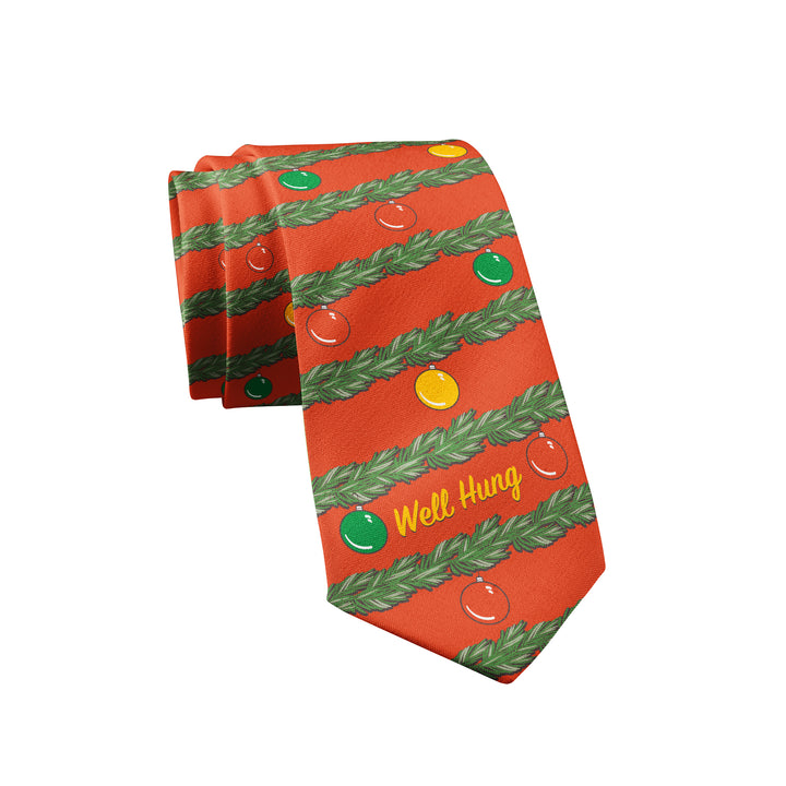 Funny Red Well Hung Neck Tie Nerdy Christmas Sex Tee