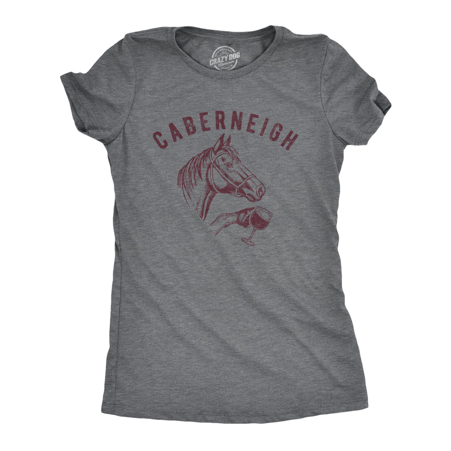 Funny Dark Heather Grey Caberneigh Womens T Shirt Nerdy Wine Tee