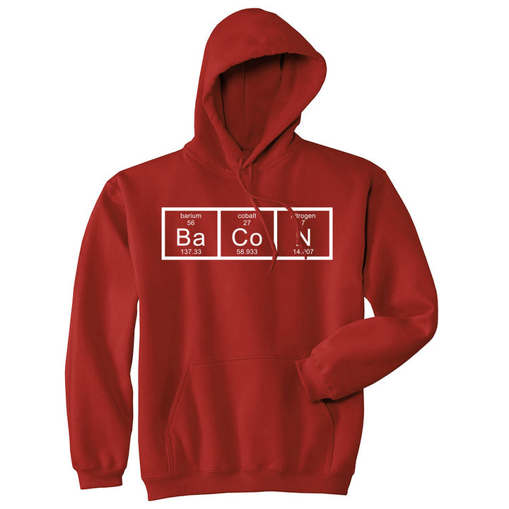 Funny Red Bacon Chemistry Hoodie Nerdy Science Food Nerdy Tee