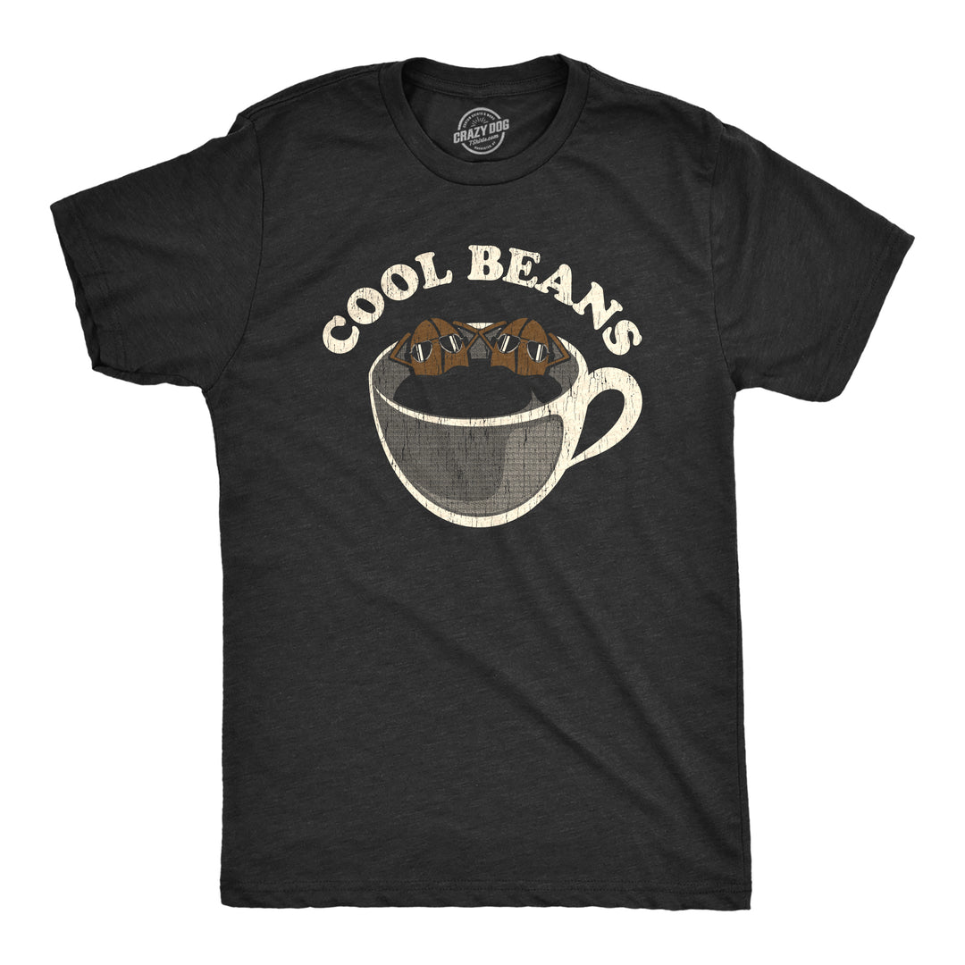 Funny Heather Black Cool Beans Mens T Shirt Nerdy Coffee Tee