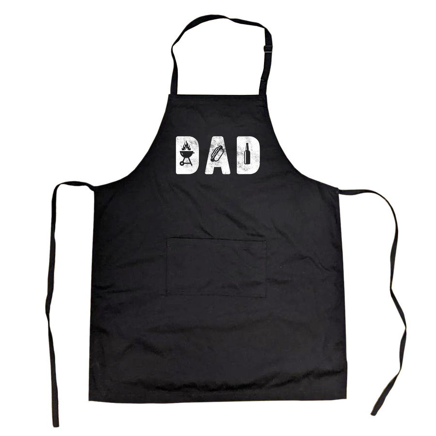 Funny Black Dad Grill Apron Nerdy Father's Day Food Tee