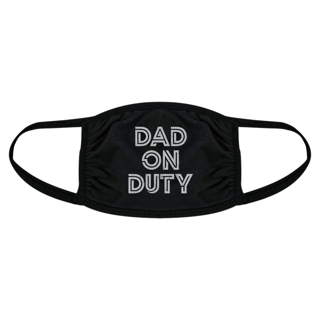 Funny Black Dad On Duty Face Mask Nerdy Father's Day Tee