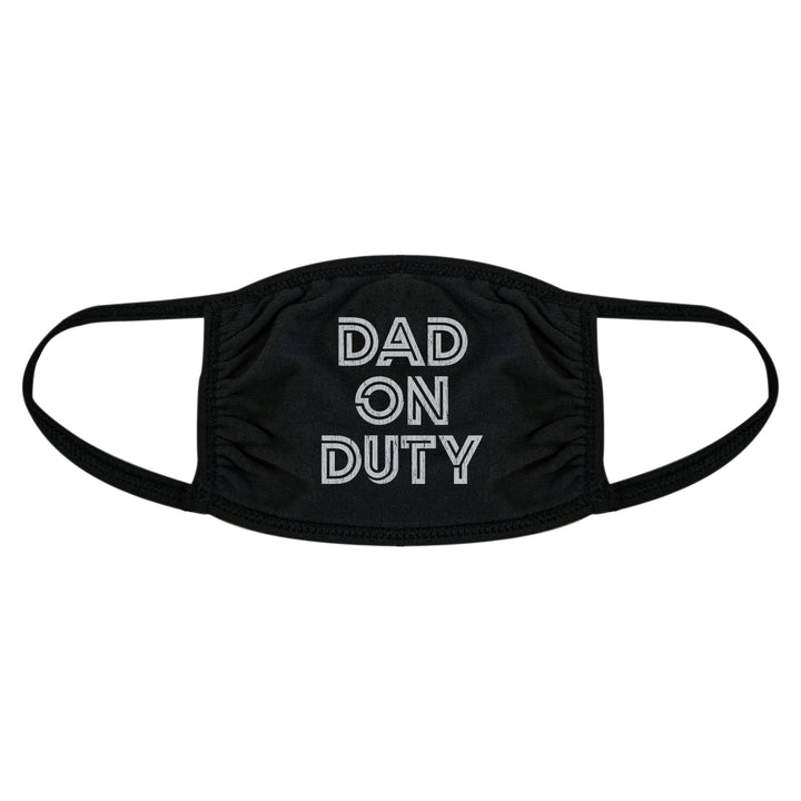 Funny Black Dad On Duty Face Mask Nerdy Father's Day Tee